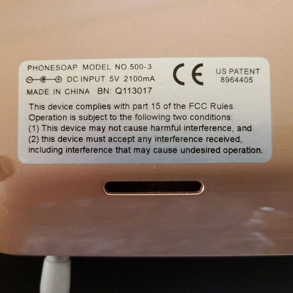 PhoneSoap Cell Phone Sanitizer Model 500-3 Dual Cell Phone Charger & Cord Gold - Picture 3 of 3